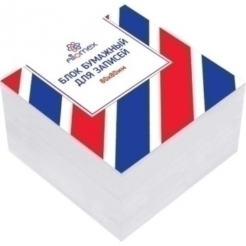 Блок для заметок белый 8*8*5 Attomex, непроклеенный, 80 г/м2, белизна 90%  арт.2012907