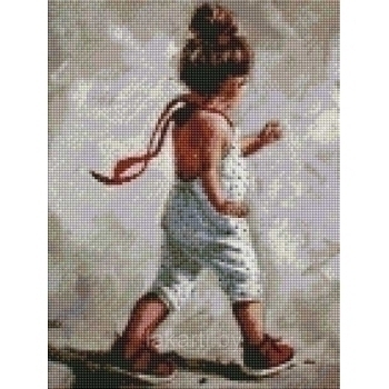 Алмазная мозаика 30*40см Девочка арт.34VD39