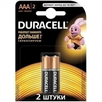 Батарейка DURACELL Basic алкалиновая LR03 (AAА) -1.5V, блистер по 2шт., цена за 1 батарейку арт.Basic_LR03
