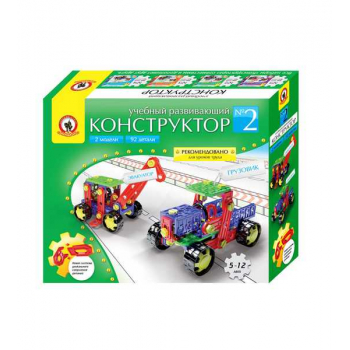 Конструктор  №2 Русский стиль Эвакуатор и грузовик, пластиковый, 2 модели, 92 детали, карт. коробка, 5+ арт.00546