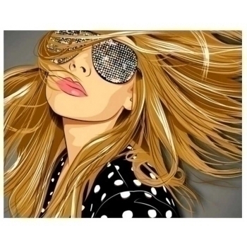 Алмазная мозаика 40*50см Яркая девушка арт.VD215