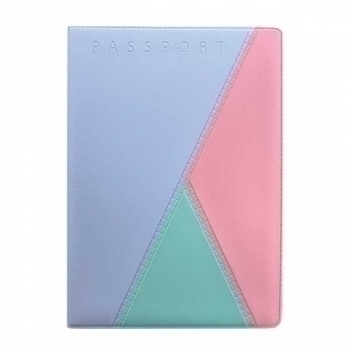 Обложка на паспорт Трио, светло-голубой, ПВХ арт.2203.ТР-124