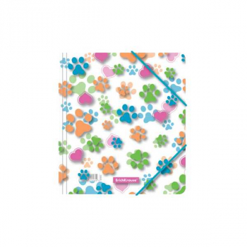 Папка А5+ на резинках ErichKrause Neon Paws арт.50481