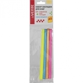 Закладки-ляссе deVENTE А5 (4 ленты 6х290 мм) Neon самоклеящиеся арт. 8065912