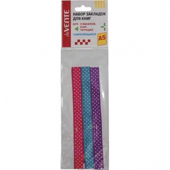 Закладки-ляссе deVENTE А5 (3 ленты 12х290 мм) Dots, самоклеящиеся арт. 8065917