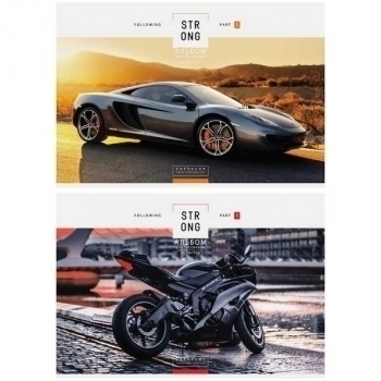 Альбом для рисов. А4 40л. на скрепке Техника. Strong арт.А40_26246