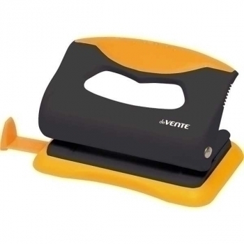Дырокол (10 л) deVENTE Monochrome пластик, с линейкой, в карт. кор., черный с оранжевым арт. 4020001 Дырокол (10 л) deVENTE Monochrome пластик, с линейкой, в карт. кор., черный с оранжевым арт. 4020001