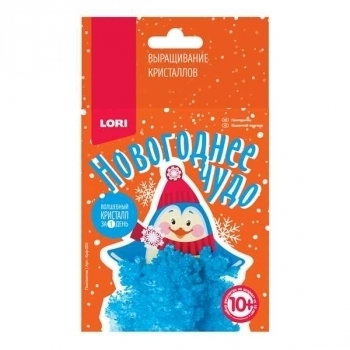 Набор для детского творчества - Выращивание кристаллов. Фигурка новогодняя Пингвинчик арт.Крф-005