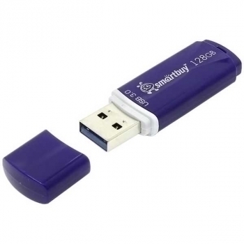 Карта памяти USB (флэш-накопитель) 128Gb Smart Buy Crown USB 3.0 Flash Drive синяя арт.SB128GBCRW-Bl