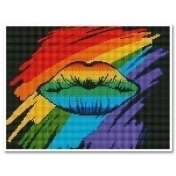 Алмазная мозаика 30*40см Воздушный поцелуй арт.34VD104