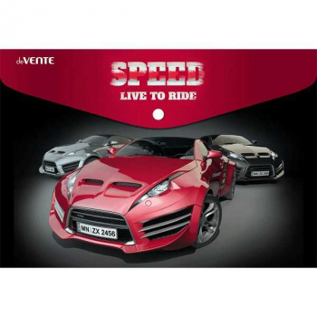 Папка-конверт А5 (240х170мм) на кнопке deVENTE Speed live to ride, 150 мкм, непрозрачная с рисунком, арт. 3071035