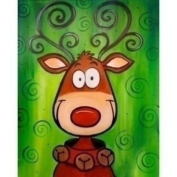 Алмазная мозаика 30*40см Веселый олень арт.34VD74