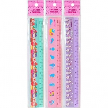 Линейка 16 см deVENTE Girls dreams, пластиковая, пастельные цвета ассорти, арт. 5091033