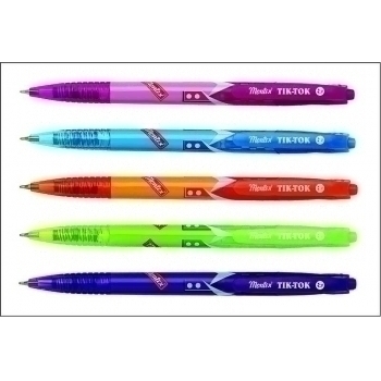 Ручка Montex автомат. TIK TOK с син. cтержнем, цветной пласт. корпус, ассорти арт.TIK TOK