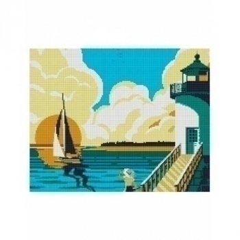 Алмазная мозаика 40*50см Парусник арт.VD276