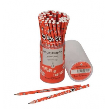 Карандаш Bruno Visconti HB ч/гр. HappyGraphix. Футбол.Чемпионы. Англия, трехгранный арт.21-0030/41