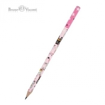 Карандаш Bruno Visconti HB ч/гр. HappyGraphix. Цирк. Зайка, трехгранный арт.21-0030/69