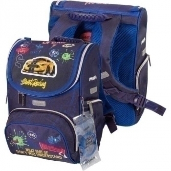 Ранец школьный deVENTE Mini. Street Racing 35х26х20, 1 отделение, 1 передний карман, 2 боковых кармана, арт. 7030106