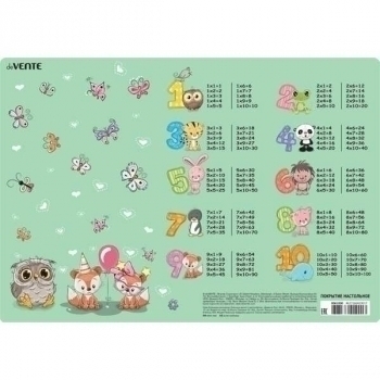 Коврик на стол А4  330*230 мм deVENTE Таблица умножения, 600 мкм арт. 8061120