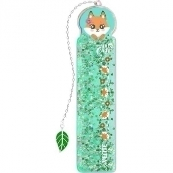 Линейка 15 см deVENTE 100% Cute.Fox, ПВХ, с рисунком и блестками внутри, арт. 5091022