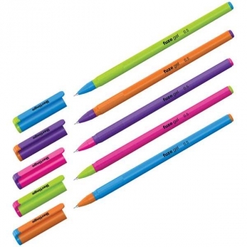 Ручка гелевая Berlingo Fuze gel 0,5мм, черная, корпус ассорти арт.CGp_50017