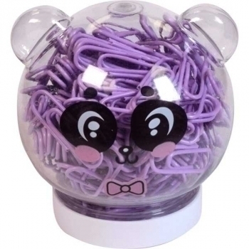Скрепки deVENTE 100% Cute Panda, металлич., овальные, цветные, 200 шт в тубе, арт. 4135002