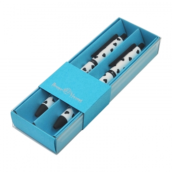 НАБОР ИЗ 2-Х РУЧЕК ArtClick.Сердечки ШАРИКОВАЯ 0.5 ММ, СИНЯЯ (голубой футляр) арт.20-0281/1818