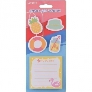 Клейкая бумага д/заметок deVENTE Summer time 45*45 и 80х80мм 5x25л, 80 г/м2, арт. 2010103