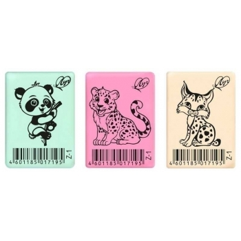 Ластик «ZOO» Z1 (35*25*8 мм), пастельный цвет, в ассортименте арт.31С 1966-08