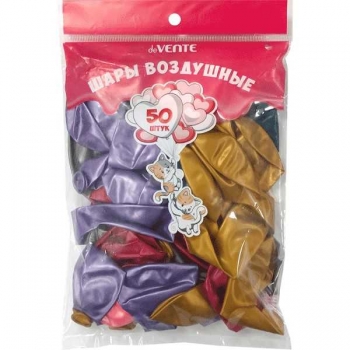 Шары воздушные deVENTE 30 см, перламутровые цвета, ассорти, арт. 9061101