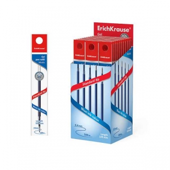Стержень гелевый ErichKrause для автоматич ручек R-301 Gel Matic  109 мм/0,5 синий (инд. пакет) арт.46975