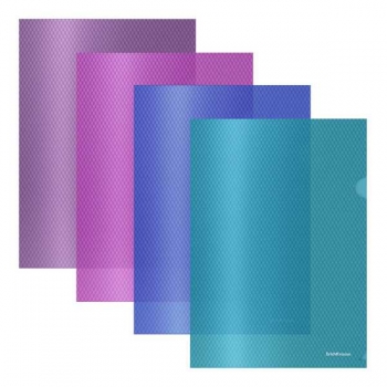 Папка-уголок А4 ErichKrause Glossy Vivid, полупрозрачная, ассорти арт.50160 Папка-уголок А4 ErichKrause Glossy Vivid, полупрозрачная, ассорти арт.50160