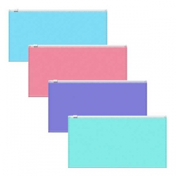 Папка на молнии Travel ErichKrause Fizzy Pastel  ассорти арт.50341