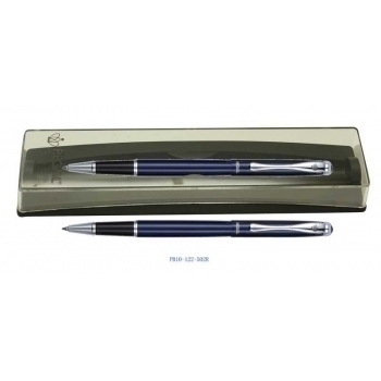 Ручка REGAL 122 роллер (серия Edward) в футляре, синий корпус арт.PB10-122-502R