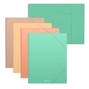 Папка А4 на резинках ErichKrause Matt Powder, ассорти  арт.55076