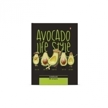 Блокнот А6 80л. престиж Avocado style, клетка, тв. обл., глянц. ламинация арт.3-80-005/35