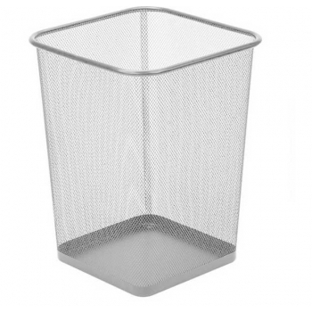 Корзина для бумаг deVENTE материал стальной мэш, 22x16.5x27.5 см, квадратная, серая арт.4106002