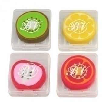 Ластик Bruno Visconti HappyGraphix. Фруктовый микс, в пластик. коробочке, 4 вида арт.42-0035