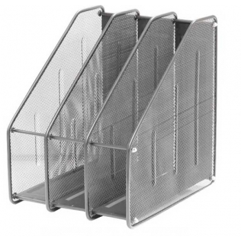 Лоток deVENTE вертикальный 3-х секционный, стальной мэш, 24,5х28х35,3 см, серый арт. 3041008