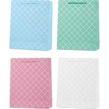 Пакет подарочный 18x23x8 см бумажный deVENTE Пастель, 210 г/м2, ассорти 4 цв, арт. 9041149