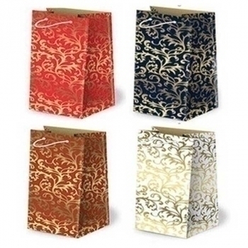 Пакет подарочный 18x23x8 см бумажный deVENTE Glamour 210 г/м2, ассорти 4 цв, арт. 9041209