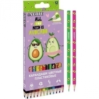 Карандаши deVENTE 12цв Avocado 2М, трехгранные, в трехгранной картонной уп. арт.5022123