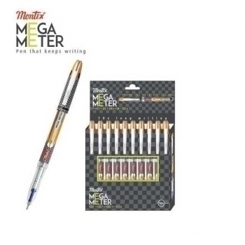 Ручка Montex шариковая MEGA METER с син. cтержнем, мет. клип (длина письма 1 500м), в карт. уп арт.MEGA METER