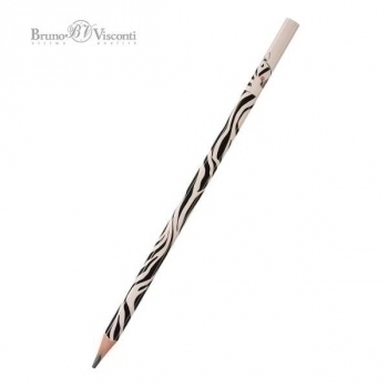 Карандаш Bruno Visconti HB ч/гр. ArtGraphix. Fun. Зебра, трехгранный, пластик. корпус арт.21-0050/01