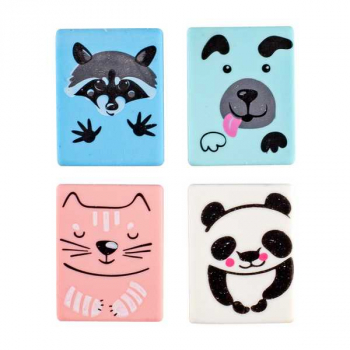 Ластик Bruno Visconti HappyGraphix. Милашки-мордашки, 4 цвета арт.42-0034