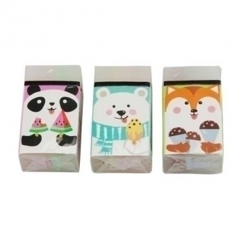 Ластик Bruno Visconti HappyGraphix. Пломбирное мороженое, 3 цвета арт.42-0026