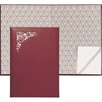 Папка адресная бумвинил А4 deVENTE Виньетка БОРДОВАЯ арт.3078208