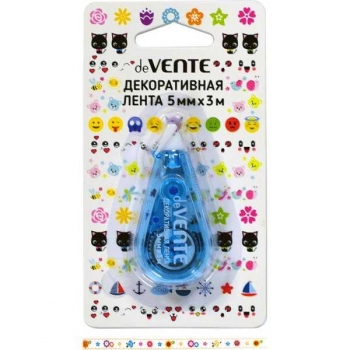 Лента клейкая декоративная deVENTE Flower 5 мм x 3 м, в пласт. диспенсере, в блистерной уп. арт. 9040105