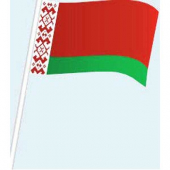 Флажок махательный С национальной символикой РБ на пластиковой палочке, 10*23см, бум. мел. 115г/м2 арт.19с173.1