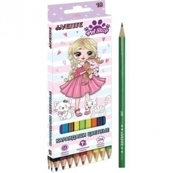 Карандаши deVENTE 18цв Pet Shop 2М, шестигранные, в картонной уп. арт.5023203
